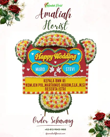 Papan Bunga Pernikahan Sibon